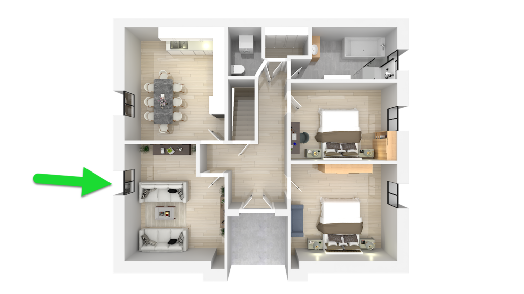 100 m2 Appartment Lageplan - WZ